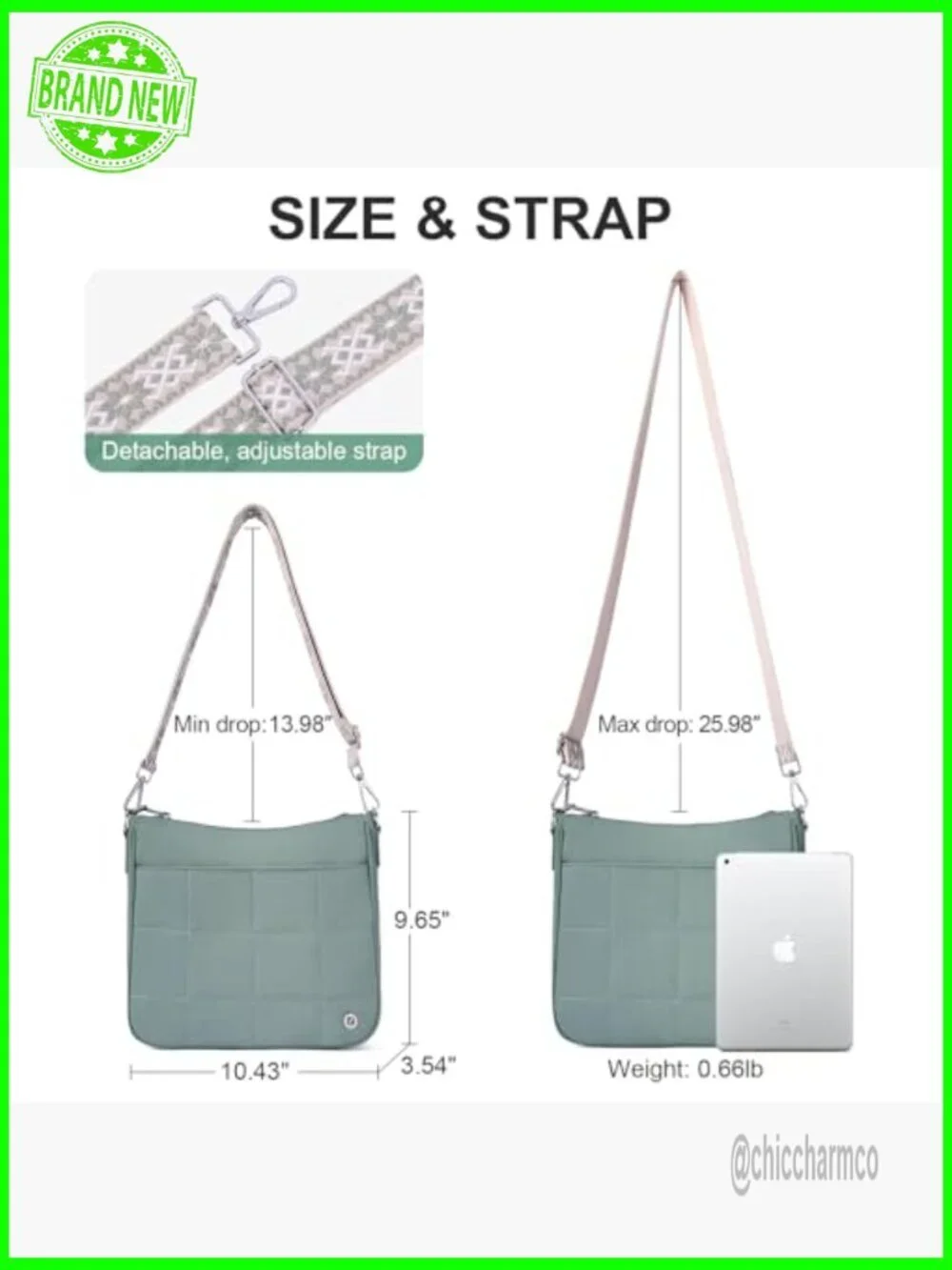 Quilted Puffer Hobo Bag with Anti-Theft Locking Zipper and Adjustable Strap